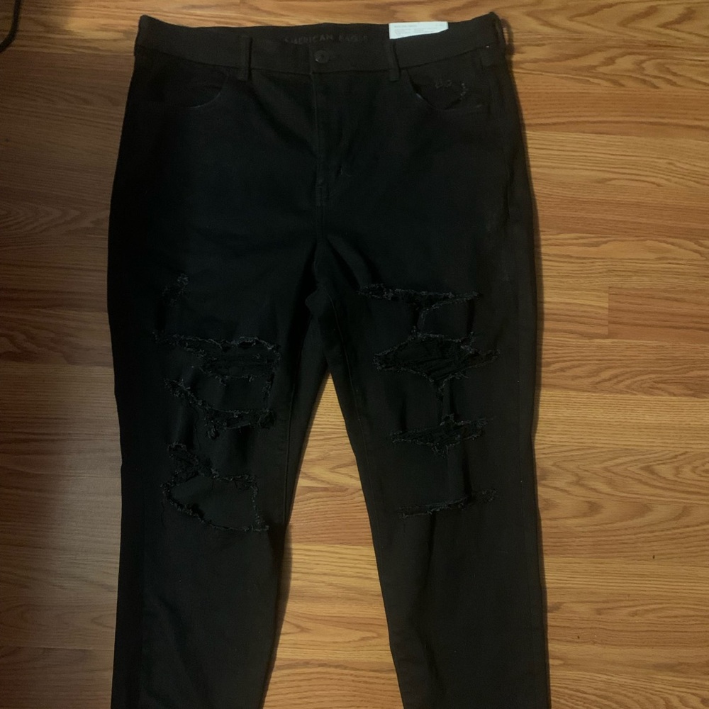 American Eagle; Next Level Stretch Ripped Jeans